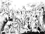 Christ`s entry into Jerusalem (Engraving based on a picture by Schiavoni)